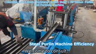 Neden Kolombiya'yı Seçtiğinizi Görün 1.5--2.0mm Kalınlık Karbon Çelik C 94*32mm Aşık Rulo Şekillendirme Makinesi